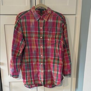 Ralph Lauren Vibrant Plaid Button Down Shirt